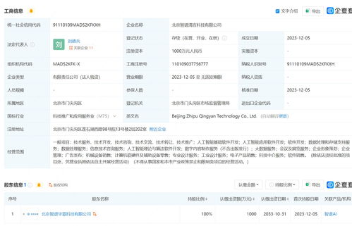 智谱ai在北京成立科技新公司